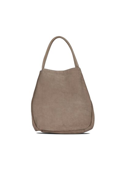 BUENO Shoes Gray Suede Women's Shoulder Bag 01Wb0014