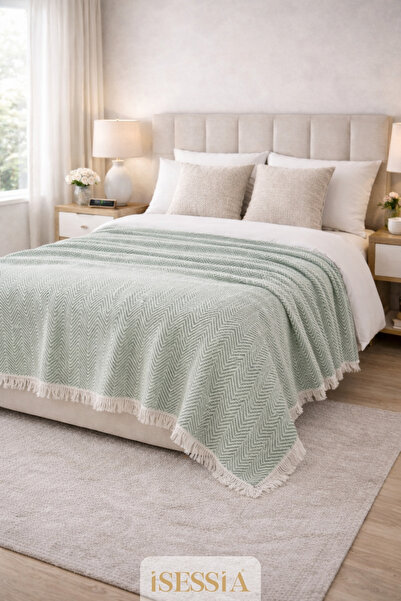Isessia Διπλό κουβερλί σε στυλ Μποέμ με σχέδιο Ζιγκ-ζαγκ Miora |   200 x 230 εκ.