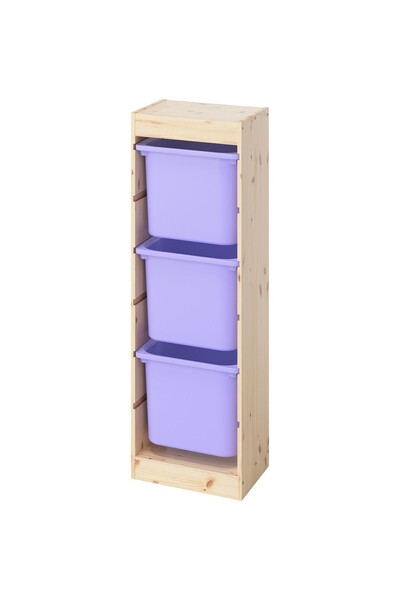 IKEA Çam Şık Saklama Ünitesi 44x30x91 cm Çocuk Odası Oyuncak Dolabı Düzenleyici