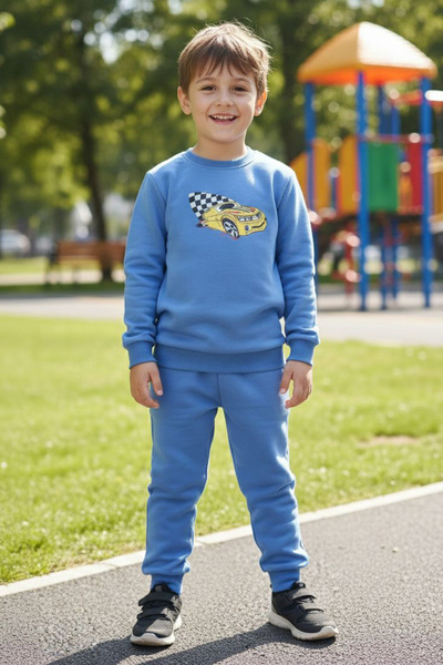 TOFİSA Σετ παιδικής πιτζάμας για αγόρια με μπλε στάμπα και δύο κλωστές - 2827...