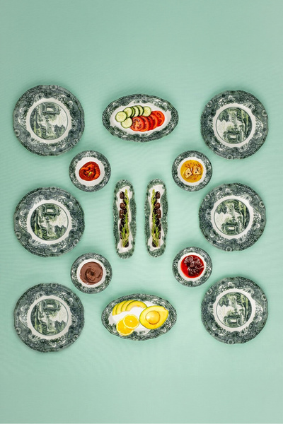 Fecra Vintage Emerald 14 Parça Kahvaltı Takımı