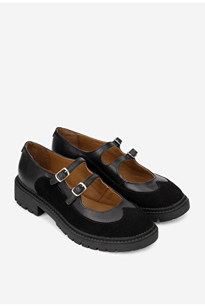 Dasha Pantofi dama din piele neagra cu barete