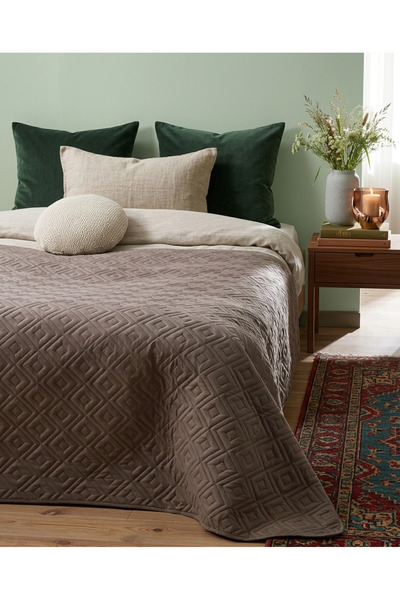 OBRO Husă pentru pat sau canapea – Reversibilă, cu două fețe, matlasată și re...