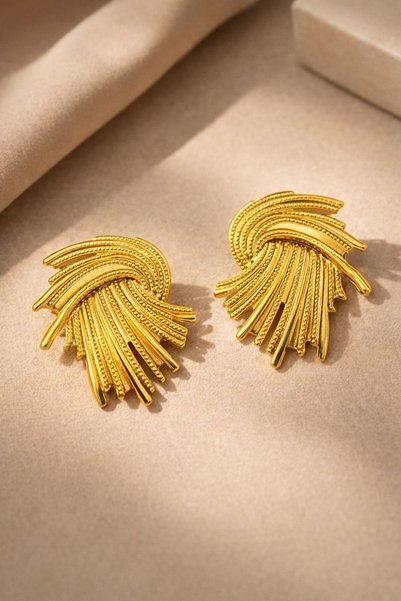 BALVORA VENTO Women's Steel Large Earrings