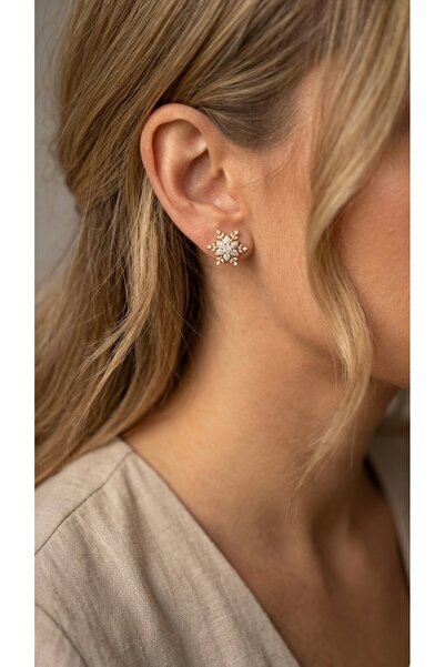 İNN JEWELLERY أقراط من الفولاذ 316L مقاومة للصدأ ومضادة للحساسية على شكل ندفة...