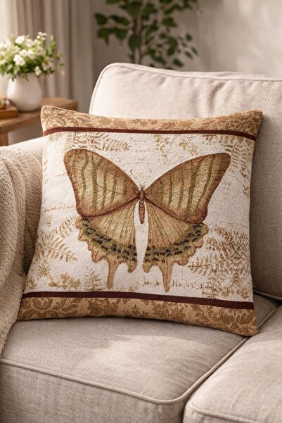 Yeshome Collection كارلا لورين - غطاء وسادة مزخرف بنمط ثنائي الاتجاه 45x45