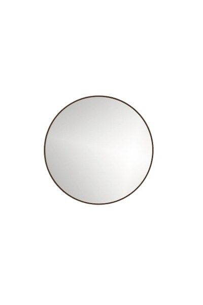 cordia Round Bathroom Mirror Ø40 Cm Brown Frame