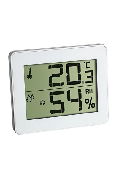 Evelise Termometru si Higrometru digital de camera extra-plat alb TFA 30.5027.02