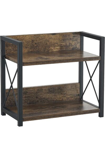 BPA ® Shelf Organizer, 2 Tier Kitchen Spice Rack Organizer, Wood Coffee Count...