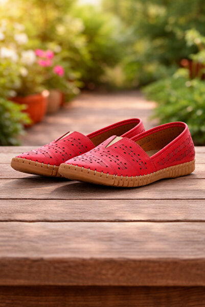 İNZE AYAKKABI حذاء باليه من الجلد الطبيعي اسم الموديل: روزيلا