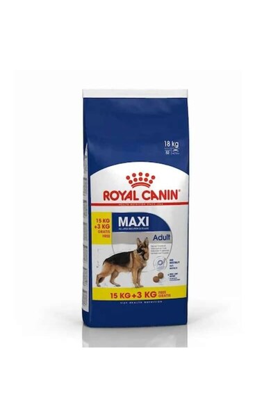 Royal Canin Hrană pentru câini adulți Maxi, 15kg + 3kg gratuit