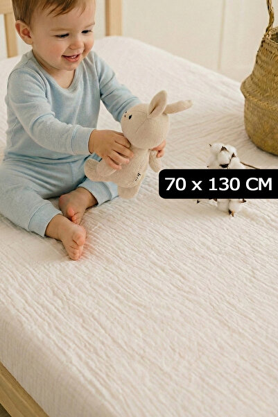 Soho Organics ملاءة سرير من الموسلين - 70x130 سم |   ارتفاع السرير 10-15 سم |...