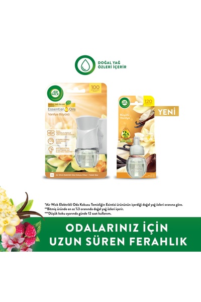 Air Wick Elektrikli Oda Kokusu Kit Vanilya + Büyülü Vanilya Oda Kokusu Şişesi