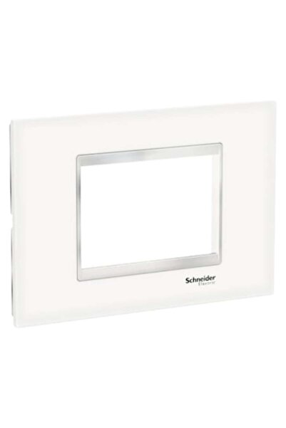 SCHNEIDER Easy Styl 3 Module Frame, White Glass