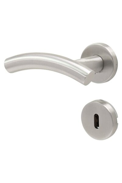 Clasic Mâner de ușă interior cu rozetă Pertura Arni, pentru cheie BB, Oțel in...