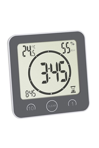 Evelise Ceas digital cu timer si termohigrometru pentru bucatarie si baie TFA...