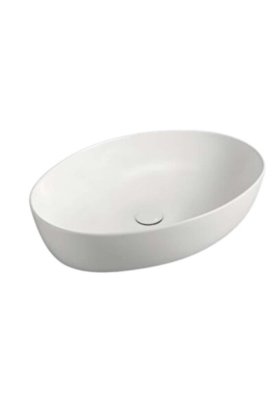 Jungborn Chiuvetă de blat Kalen, 62,5 x 42 cm, cu dop ceramic, Albă