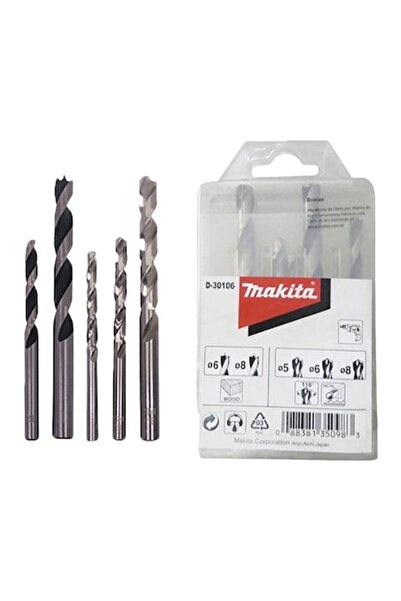 Makita Set de burghie pentru lemn și metal Ø5-8 mm, 5 piese