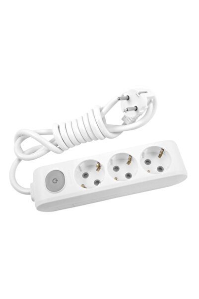 PANASONIC X-tendia Power Strip, 3 Outlets, 3m, Switch, White