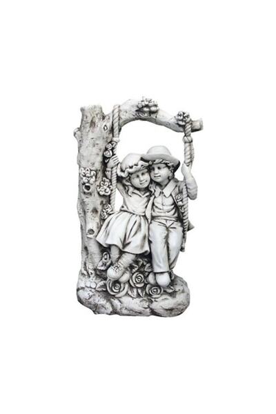 Clasic Statuie Băiat și Fată 37x26x60 Cm