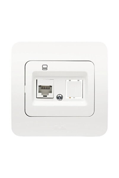 Clasic Priză RJ45 UTP Simple Jazz Cat6e, Alb Mat