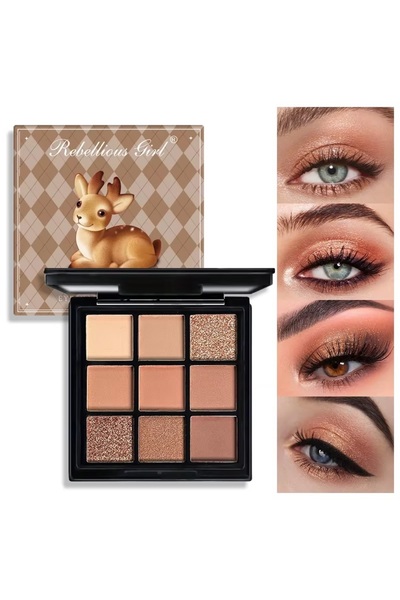 SELA Trusa 9 Culori caprioara, strălucitoare cu pigment metalic intens Rebell...