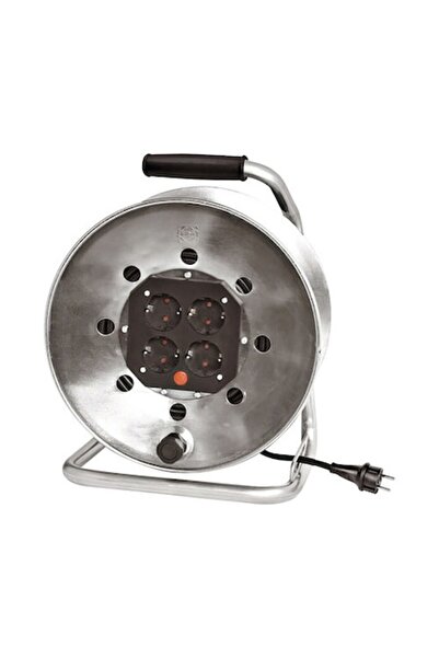 Clasic Tambur prelungitor electric cu 4 prize, cablu de cauciuc de 25m, 3x1.5...