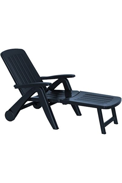 Bica Șezlong de grădină pliabil Cancun cu roți