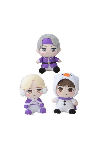 Good Smile Company BTS Tinytan Purple Holidays Mascot Plush Jimin & V & Jung Kook by Sega (1 Random)