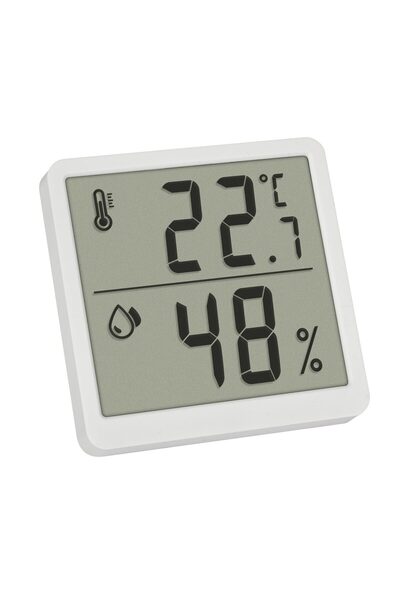 Evelise Set 2 x Termometru si higrometru digital de camera, cu magnet, alb, T...