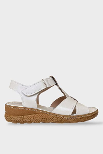 Liger Orthopedic Sole Comfortable Velcro Women's Sandals Cream