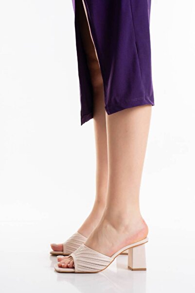 inyola نعال نسائية بكعب مقطوع بالليزر 6352