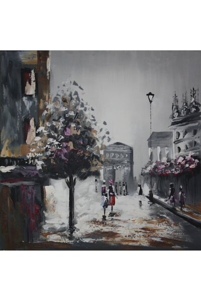 Mendola Interior Hand-painted Canvas Painting Walk, Mendola Interior, 60x60cm