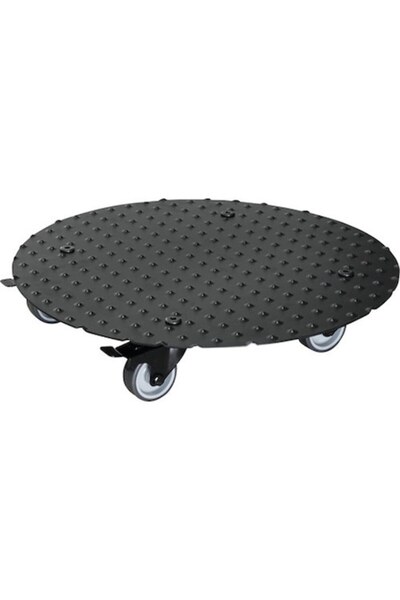 Wagner Jardinieră metalică cu roți Ø 38 cm Negru