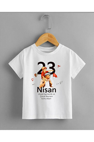 STİL-X 23 April Printed 100% Cotton Crew Neck Children's T-Shirt