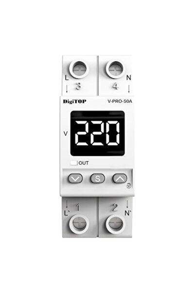 DigiTOP Releu digital de protecție la supratensiune PRO-50A, 2P, Monitorizare...