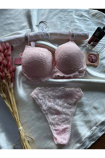 NİVENE Σετ εσωρούχων με δαντέλα, λάστιχα, πέτρες και ενίσχυση, ρομαντικό σετ,...