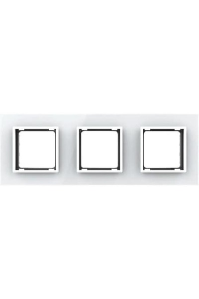 Livolo 3 Posturi Frame, Horizontal Mount, White