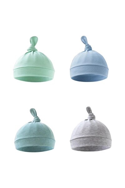 Bambimici - Tiny Tops Baby Beanies - Set of 4 - Multicolor - 0M to 6M