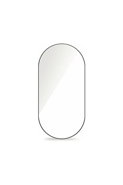 cordia Oval Line Blacklight Bathroom Mirror 50x100 Cm Black Frame