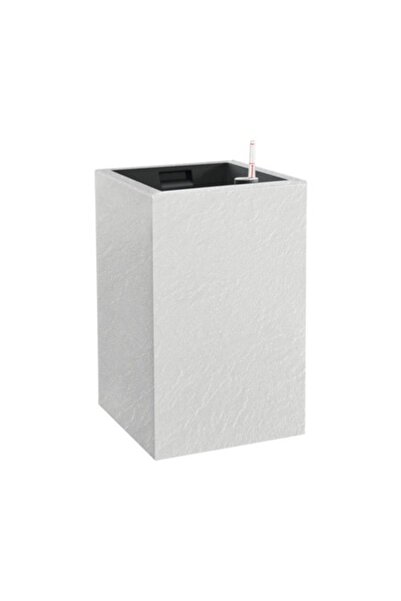 Clasic Ghiveci din plastic cu sistem de irigare Ø 27 cm H 42 cm Alb