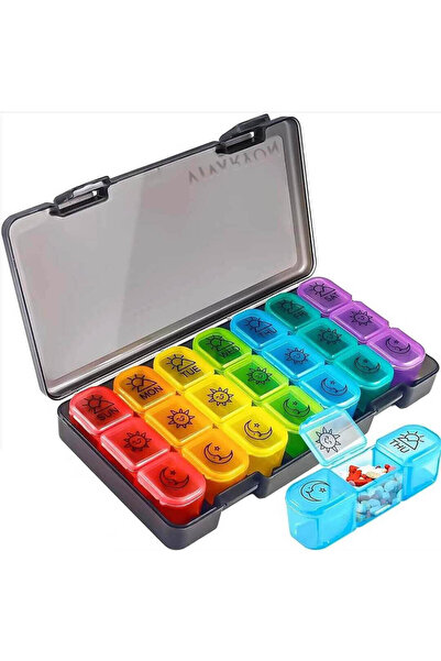 Vivaryon Cutie organizator pillbox medicamente, pastile saptamanal 7 cutii co...