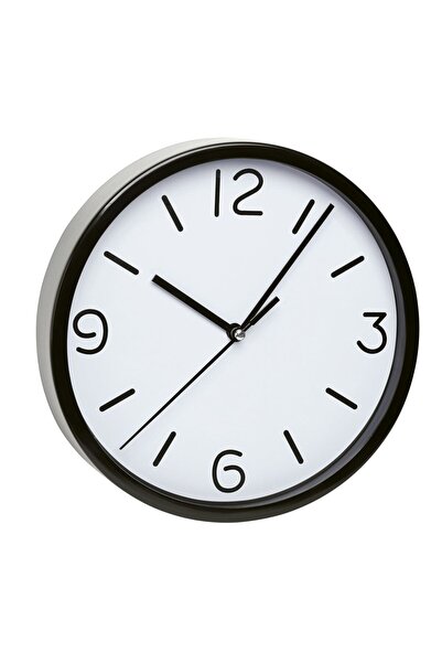 Evelise Ceas analog silentios de perete, cu capac din sticla, cifre mari, neg...