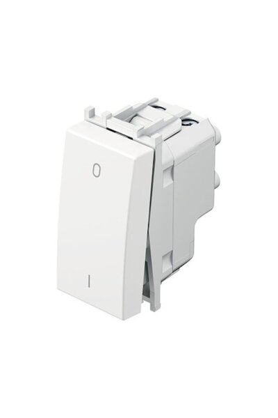 Clasic Întrerupător bipolar Tem, Simbol 0-1, Alb