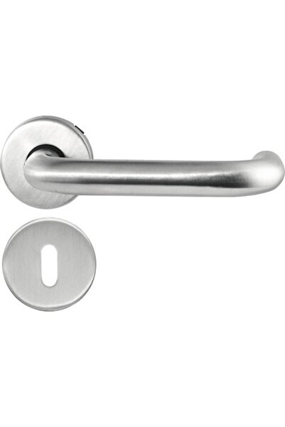 Clasic Mâner de ușă interior cu rozetă Cella, pentru cheie BB, din oțel inoxi...