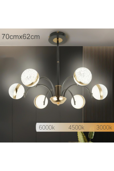 Luxera Lighting LUSTRA LED HYLA NEGRU+AURIU 95W/9500LM 3000K-6500K 700X620mm