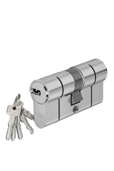 Abus Door Cylinder, Nickel, 6 Pins, 10 x 30, Silver