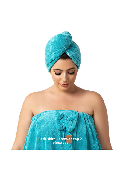 OrientC طقم مناشف استحمام مثير بمقاسات كبيرة مع قبعة للشعر وروب استحمام فائق ...