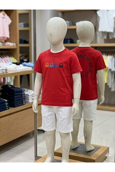 Benetton Boy's Red Tshirt