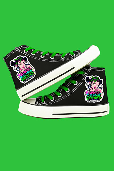 MECH BUTİK K-Pop Demon Hunter Huntrix Girls' Printed Linen Sports Shoes Sneaker
